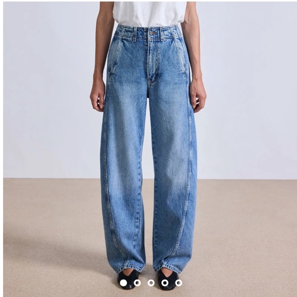 Apiece Apart Denim - Apiece Apart Blue Wide Leg Jeans